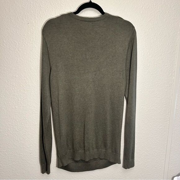 CALIBRATE Olive Green Men’s Large Waffle Knit Silk Blend Long Sleeve - Picture 11 of 15